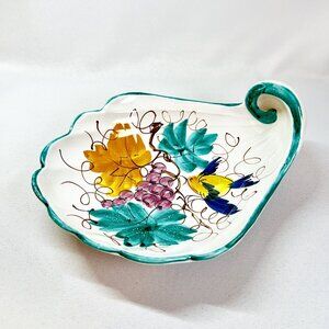 Peasant Village Italian Handcrafted Vintage Bowl Artisan Hand Painted Ceramics